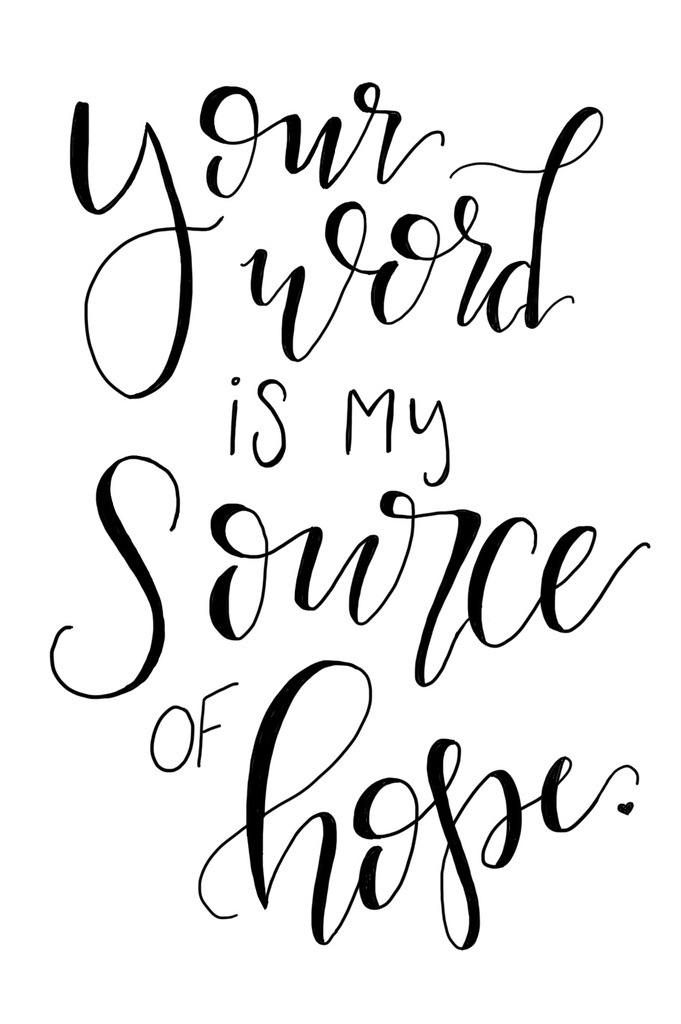 Lettering (Your Word is My Source of Hope)